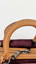 Load image into Gallery viewer, Coach 1941 Rogue 25 Light Saddle Brown Leather & Burgundy Suede Handbag - Coach 54536