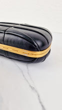 Load image into Gallery viewer, Alexander McQueen Mohawk Skull Box Clutch Black Leather and Swarovski Crystals 000926