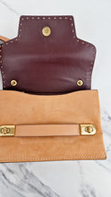 Load image into Gallery viewer, Coach 1941 Swagger Crossbody in Apricot Sand Orange Suede & Smooth Leather Melon - Clutch Shoulder Bag- Coach 25833