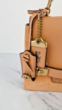 Load image into Gallery viewer, Coach 1941 Swagger Crossbody in Apricot Sand Orange Suede & Smooth Leather Melon - Clutch Shoulder Bag- Coach 25833