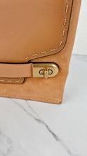 Load image into Gallery viewer, Coach 1941 Swagger Crossbody in Apricot Sand Orange Suede & Smooth Leather Melon - Clutch Shoulder Bag- Coach 25833