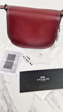 Load image into Gallery viewer, Coach 1941 Saddle 23 Bag in Burgundy Smooth Leather - Crossbody Shoulder Bag Red Brown - Coach 55036
