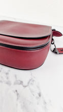 Load image into Gallery viewer, Coach 1941 Saddle 23 Bag in Burgundy Smooth Leather - Crossbody Shoulder Bag Red Brown - Coach 55036