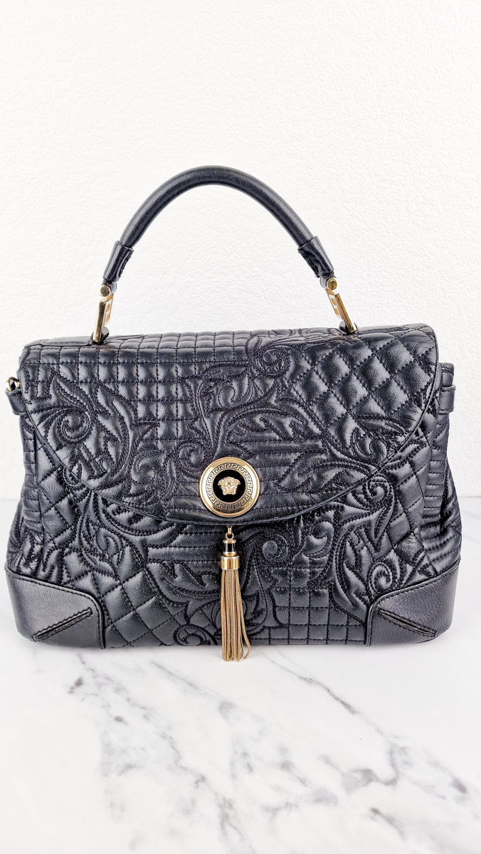 RARE Versace Vanitas Athena Bag with Leopard Baroque Velour Velvet Cro –  Essex Fashion House