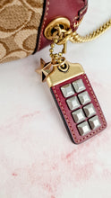 Load image into Gallery viewer, Coach Joni Crossbody in Signature Jacquard & Burgundy Leather with Pyramid Rivets Bag - Coach 48205