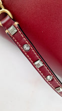 Load image into Gallery viewer, Coach Joni Crossbody in Signature Jacquard & Burgundy Leather with Pyramid Rivets Bag - Coach 48205