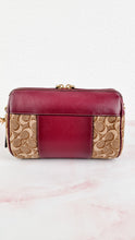 Load image into Gallery viewer, Coach Joni Crossbody in Signature Jacquard & Burgundy Leather with Pyramid Rivets Bag - Coach 48205