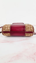 Load image into Gallery viewer, Coach Joni Crossbody in Signature Jacquard & Burgundy Leather with Pyramid Rivets Bag - Coach 48205