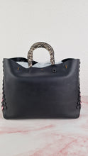 Load image into Gallery viewer, Coach 1941 Rogue Tote Bag With Links in Black & Pink With Snakeskin Handles