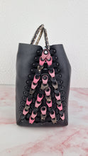 Load image into Gallery viewer, Coach 1941 Rogue Tote Bag With Links in Black & Pink With Snakeskin Handles