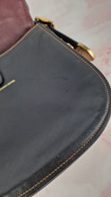 Load image into Gallery viewer, Coach 1941 Saddle 23 Bag in Black & Burgundy Tea Roses Appliqué Crossbody Shoulder Bag - Coach 38195