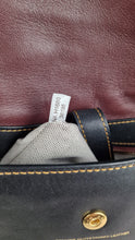 Load image into Gallery viewer, Coach 1941 Saddle 23 Bag in Black & Burgundy Tea Roses Appliqué Crossbody Shoulder Bag - Coach 38195