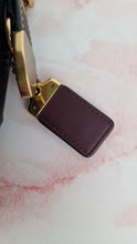 Load image into Gallery viewer, Coach 1941 Saddle 23 Bag in Black & Burgundy Tea Roses Appliqué Crossbody Shoulder Bag - Coach 38195