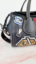 Load image into Gallery viewer, Coach 1941 Badlands Satchel Varsity Patch Bag 1 of 1 Customized Black Smooth Leather - Coach 56587