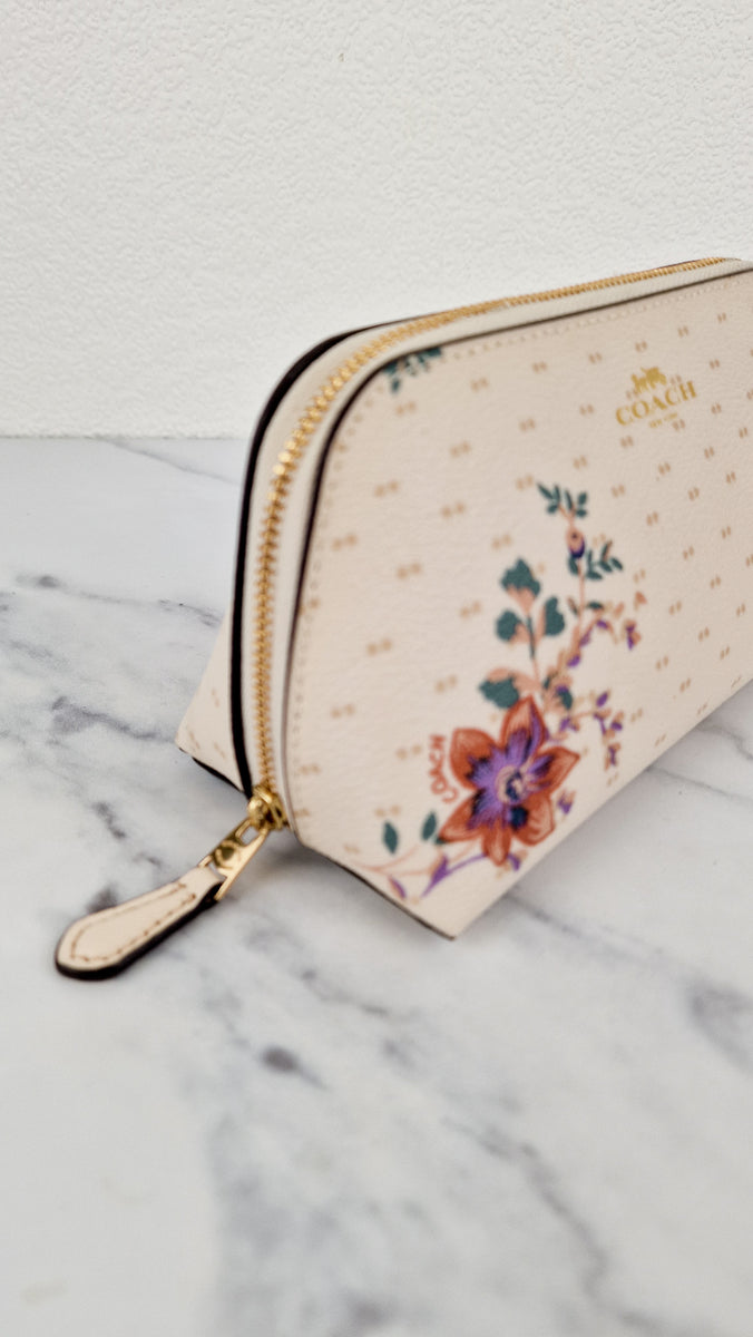 Coach floral best sale cosmetic bag