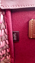 Load image into Gallery viewer, Coach 1941 Troupe Tote 16 in Confetti Pink with Weaving Upwoven sides Smooth Leather - Crossbody Mini Bag Handbag - Coach 619