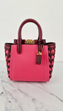 Load image into Gallery viewer, Coach 1941 Troupe Tote 16 in Confetti Pink with Weaving Upwoven sides Smooth Leather - Crossbody Mini Bag Handbag - Coach 619
