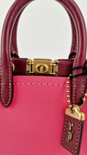 Load image into Gallery viewer, Coach 1941 Troupe Tote 16 in Confetti Pink with Weaving Upwoven sides Smooth Leather - Crossbody Mini Bag Handbag - Coach 619