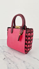 Load image into Gallery viewer, Coach 1941 Troupe Tote 16 in Confetti Pink with Weaving Upwoven sides Smooth Leather - Crossbody Mini Bag Handbag - Coach 619