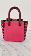 Load image into Gallery viewer, Coach 1941 Troupe Tote 16 in Confetti Pink with Weaving Upwoven sides Smooth Leather - Crossbody Mini Bag Handbag - Coach 619