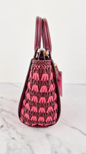 Load image into Gallery viewer, Coach 1941 Troupe Tote 16 in Confetti Pink with Weaving Upwoven sides Smooth Leather - Crossbody Mini Bag Handbag - Coach 619