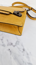 Load image into Gallery viewer, Coach 1941 Swagger Crossbody in Flax Yellow Suede & Smooth Leather - Clutch Shoulder Bag- Coach 25833