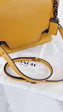 Load image into Gallery viewer, Coach 1941 Swagger Crossbody in Flax Yellow Suede & Smooth Leather - Clutch Shoulder Bag- Coach 25833