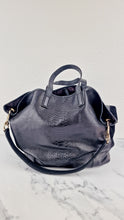Load image into Gallery viewer, Coach Hadley XL Tote in Black Python Embossed Leather & Suede - Coach F30963