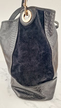 Load image into Gallery viewer, Coach Hadley XL Tote in Black Python Embossed Leather & Suede - Coach F30963