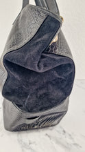 Load image into Gallery viewer, Coach Hadley XL Tote in Black Python Embossed Leather & Suede - Coach F30963