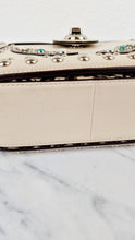 Load image into Gallery viewer, Coach Page Crossbody Bag Chalk Smooth Leather With Western Rivets and Snakeskin - Handbag - Coach 86731