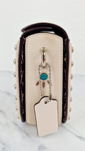 Load image into Gallery viewer, Coach Page Crossbody Bag Chalk Smooth Leather With Western Rivets and Snakeskin - Handbag - Coach 86731