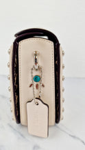Load image into Gallery viewer, Coach Page Crossbody Bag Chalk Smooth Leather With Western Rivets and Snakeskin - Handbag - Coach 86731