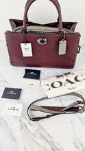 Load image into Gallery viewer, Coach Mason Carryall in Oxblood Smooth Leather with Snakeskin C Turnlock - Coach 38717