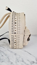 Load image into Gallery viewer, Coach Mini Campus Backpack in Chalk White Pebble Leather with Bandana Rivets - Coach 55628