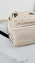 Load image into Gallery viewer, Coach Mini Campus Backpack in Chalk White Pebble Leather with Bandana Rivets - Coach 55628