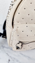Load image into Gallery viewer, Coach Mini Campus Backpack in Chalk White Pebble Leather with Bandana Rivets - Coach 55628