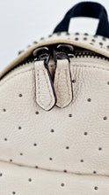 Load image into Gallery viewer, Coach Mini Campus Backpack in Chalk White Pebble Leather with Bandana Rivets - Coach 55628