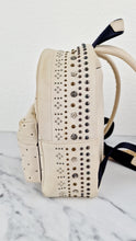 Load image into Gallery viewer, Coach Mini Campus Backpack in Chalk White Pebble Leather with Bandana Rivets - Coach 55628