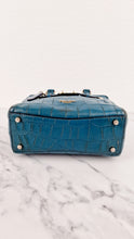 Load image into Gallery viewer, Coach Mini Blake Carryall in Teal Croc Embossed Leather - Handbag Crossbody Bag - Coach F37665