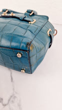 Load image into Gallery viewer, Coach Mini Blake Carryall in Teal Croc Embossed Leather - Handbag Crossbody Bag - Coach F37665