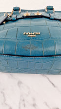 Load image into Gallery viewer, Coach Mini Blake Carryall in Teal Croc Embossed Leather - Handbag Crossbody Bag - Coach F37665