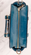 Load image into Gallery viewer, Coach Mini Blake Carryall in Teal Croc Embossed Leather - Handbag Crossbody Bag - Coach F37665
