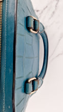 Load image into Gallery viewer, Coach Mini Blake Carryall in Teal Croc Embossed Leather - Handbag Crossbody Bag - Coach F37665