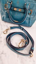 Load image into Gallery viewer, Coach Mini Blake Carryall in Teal Croc Embossed Leather - Handbag Crossbody Bag - Coach F37665