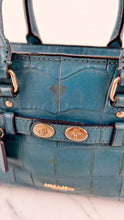 Load image into Gallery viewer, Coach Mini Blake Carryall in Teal Croc Embossed Leather - Handbag Crossbody Bag - Coach F37665