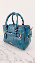 Load image into Gallery viewer, Coach Mini Blake Carryall in Teal Croc Embossed Leather - Handbag Crossbody Bag - Coach F37665