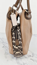 Load image into Gallery viewer, Coach Edie 31 in Stone Taupe with Snakeskin Colorblock Pebble Leather - Shoulder Bag Coach 57670