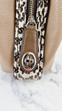 Load image into Gallery viewer, Coach Edie 31 in Stone Taupe with Snakeskin Colorblock Pebble Leather - Shoulder Bag Coach 57670