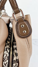 Load image into Gallery viewer, Coach Edie 31 in Stone Taupe with Snakeskin Colorblock Pebble Leather - Shoulder Bag Coach 57670
